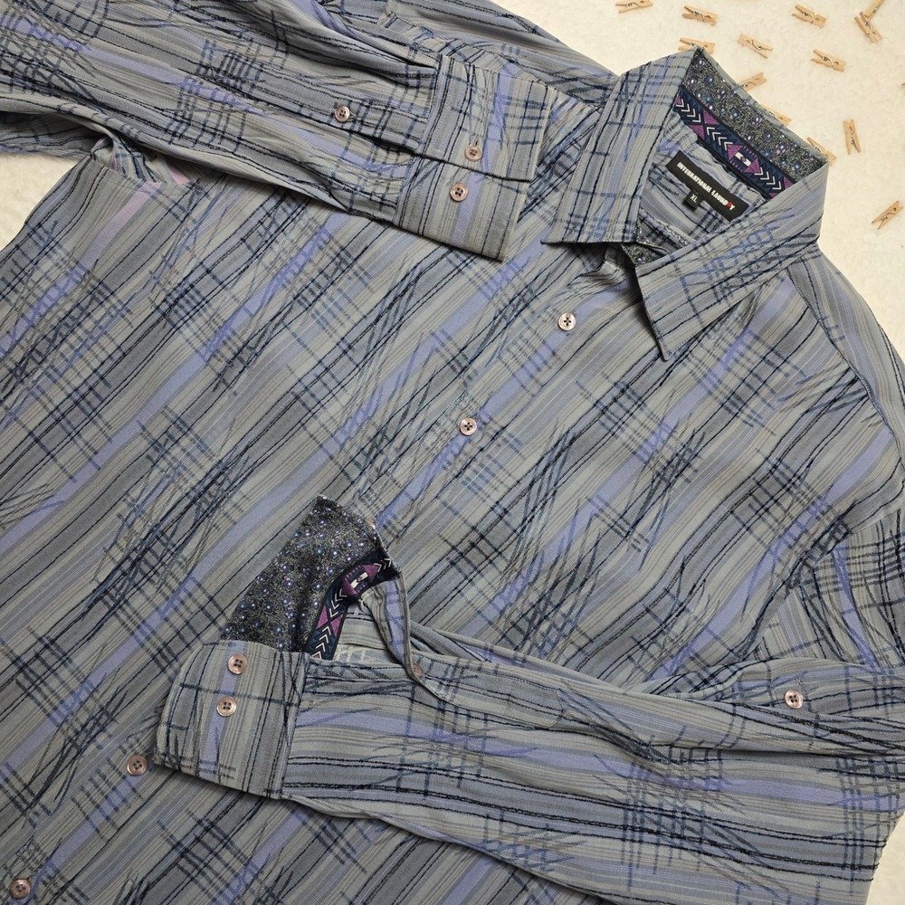 International Laundry Mens XL Plaid Pattern Long Sleeve Button Down‎ Shirt